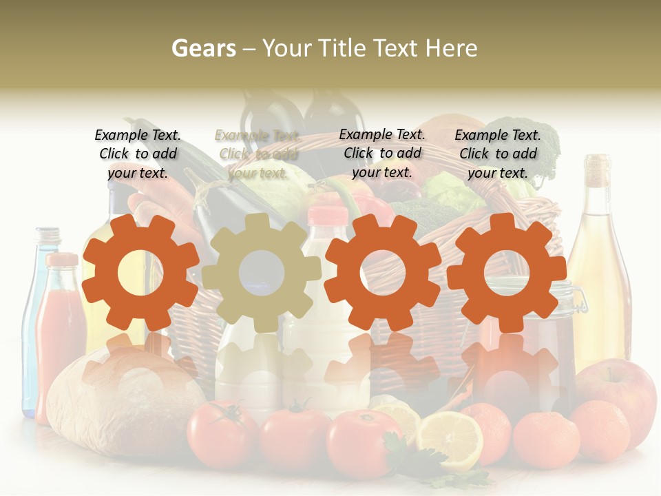 Bottle Food Broccoli PowerPoint Template