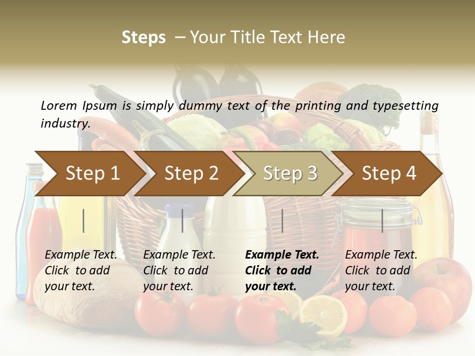 Bottle Food Broccoli PowerPoint Template