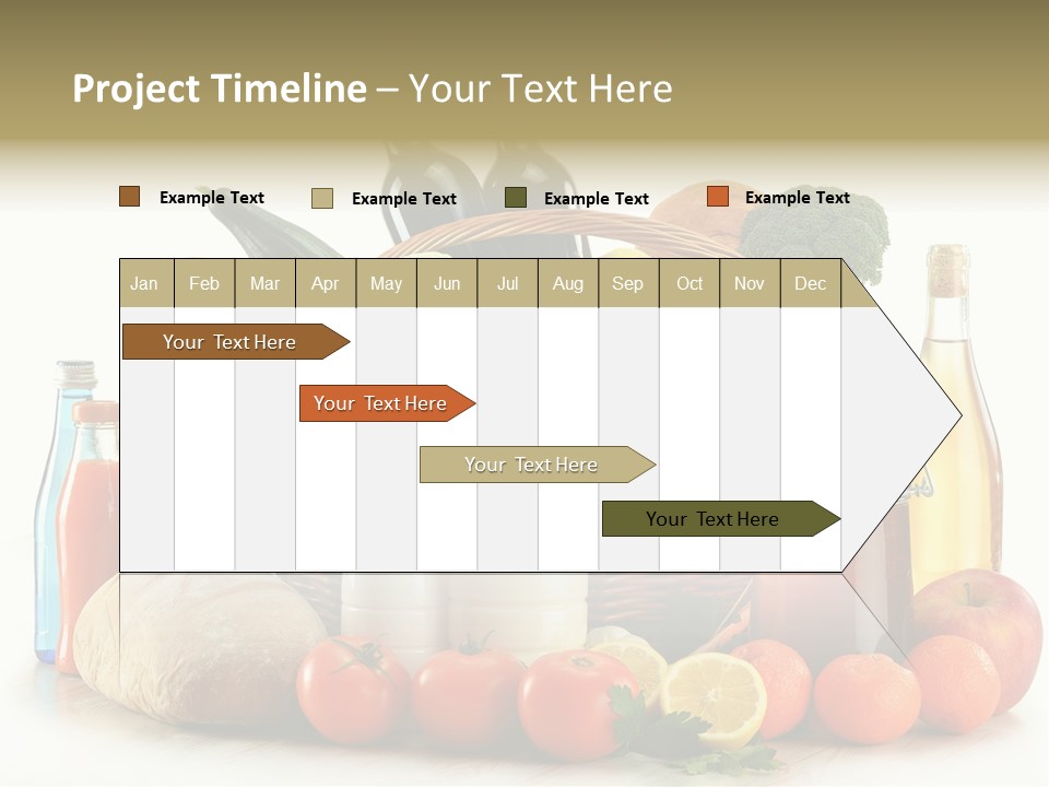 Bottle Food Broccoli PowerPoint Template