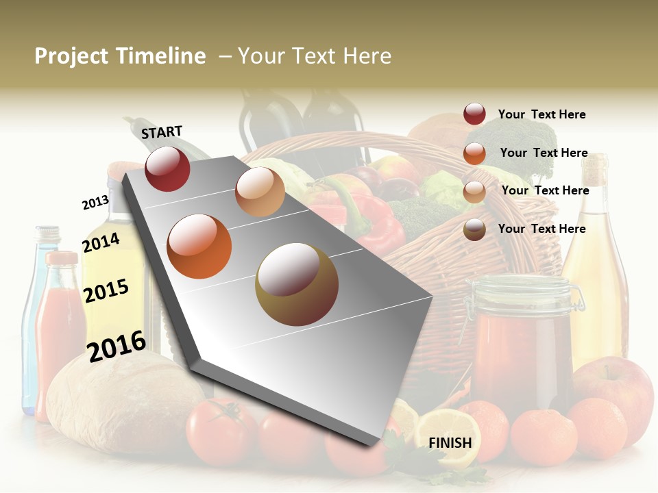 Bottle Food Broccoli PowerPoint Template