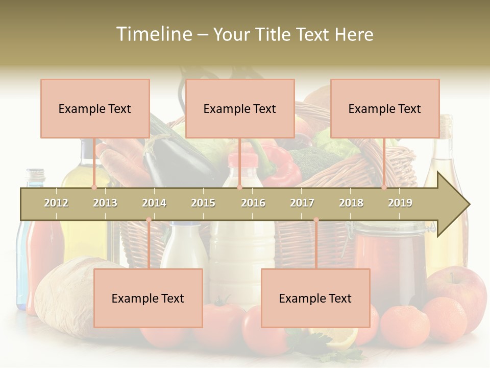 Bottle Food Broccoli PowerPoint Template