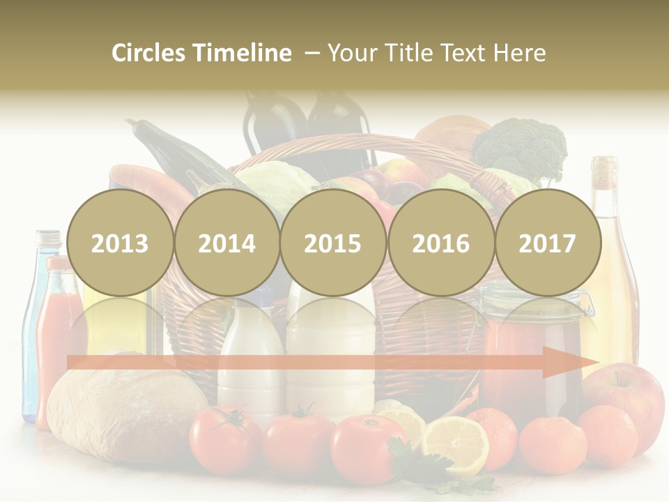 Bottle Food Broccoli PowerPoint Template