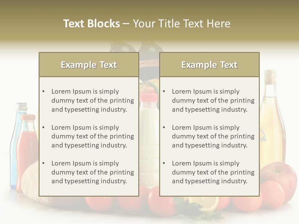 Bottle Food Broccoli PowerPoint Template