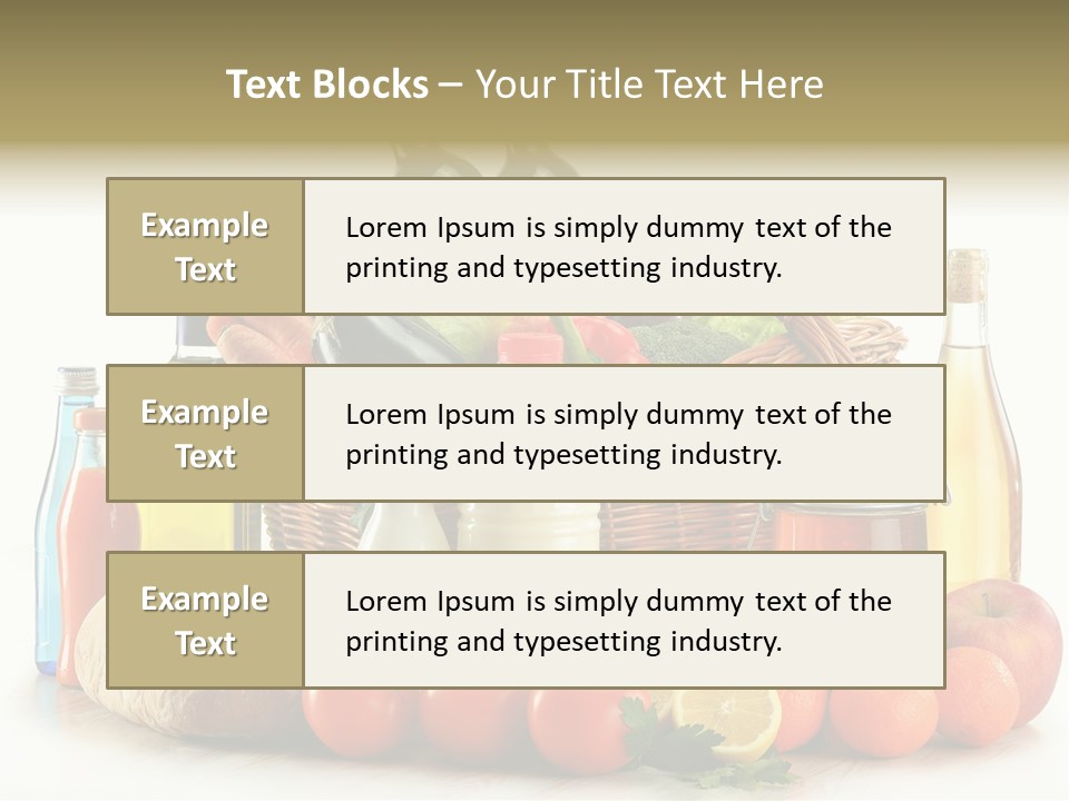 Bottle Food Broccoli PowerPoint Template