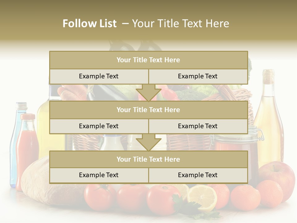 Bottle Food Broccoli PowerPoint Template