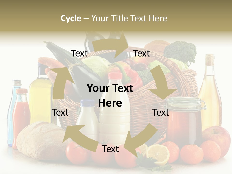 Bottle Food Broccoli PowerPoint Template