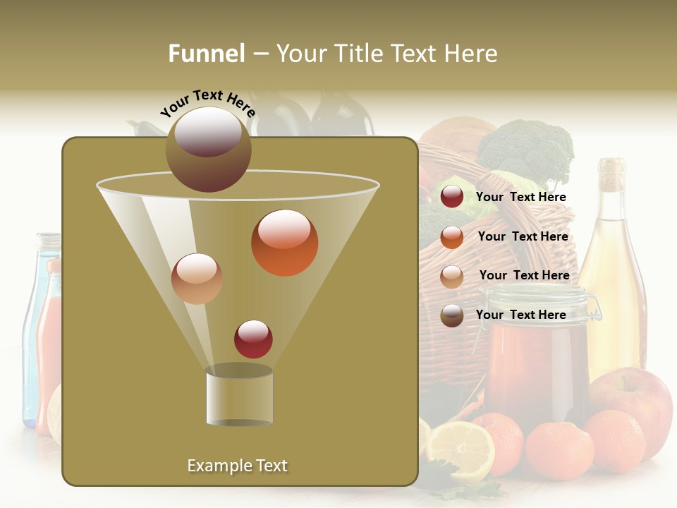 Bottle Food Broccoli PowerPoint Template