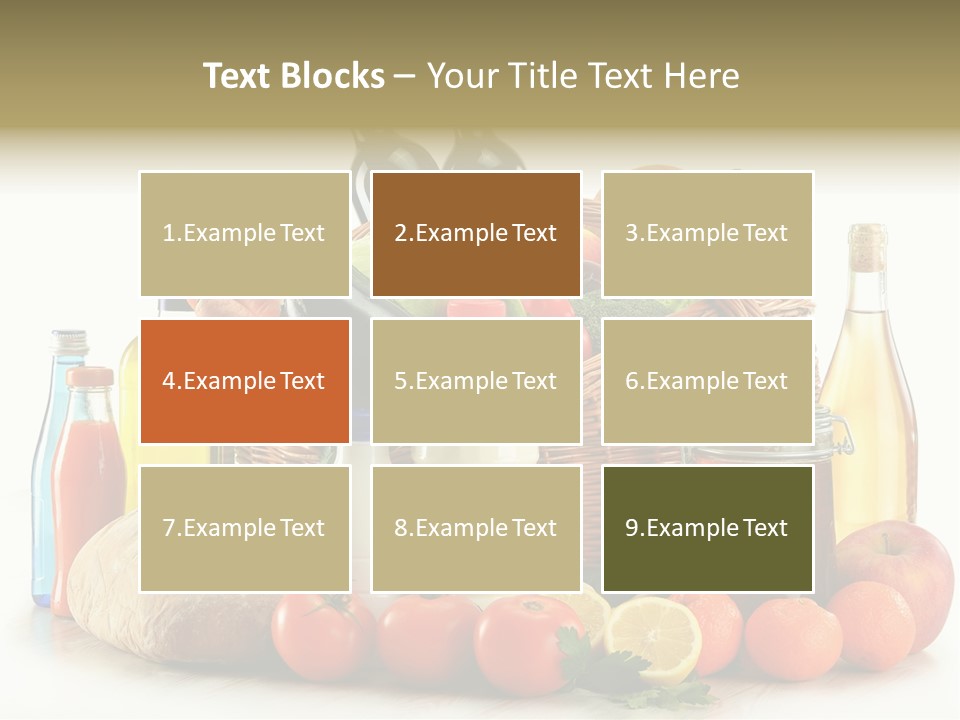 Bottle Food Broccoli PowerPoint Template