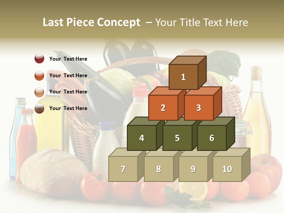 Bottle Food Broccoli PowerPoint Template