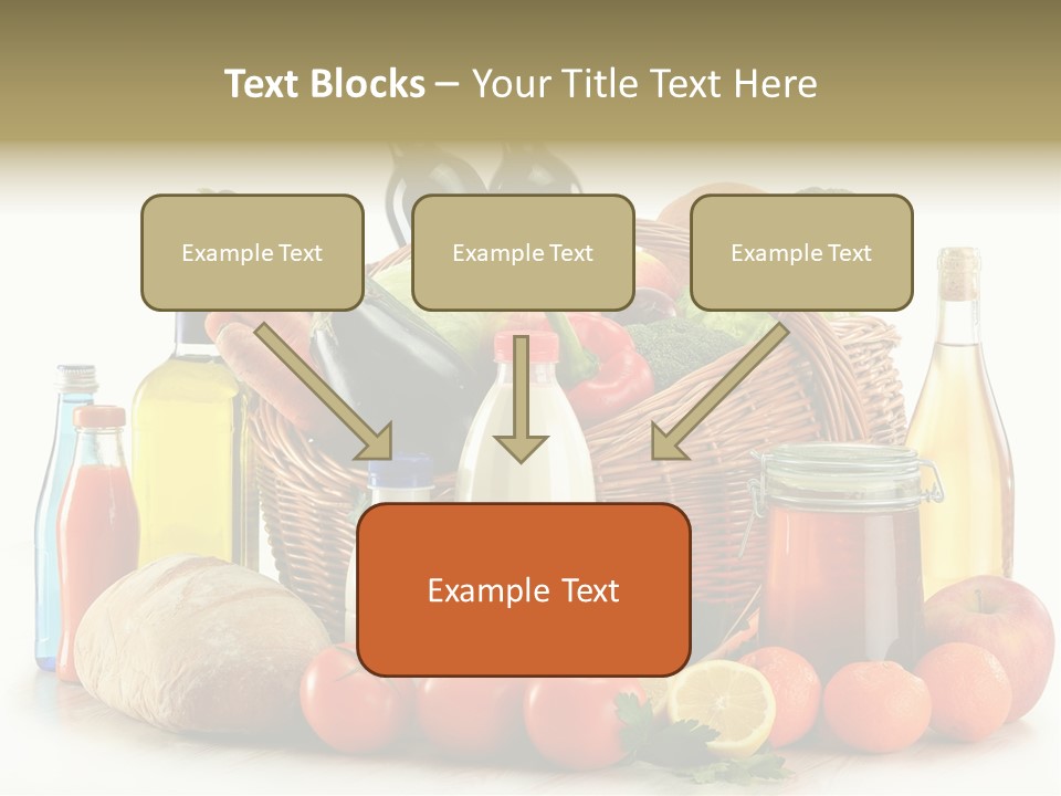 Bottle Food Broccoli PowerPoint Template