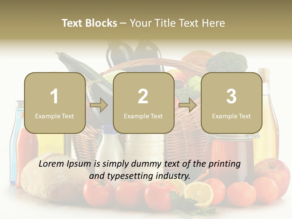 Bottle Food Broccoli PowerPoint Template