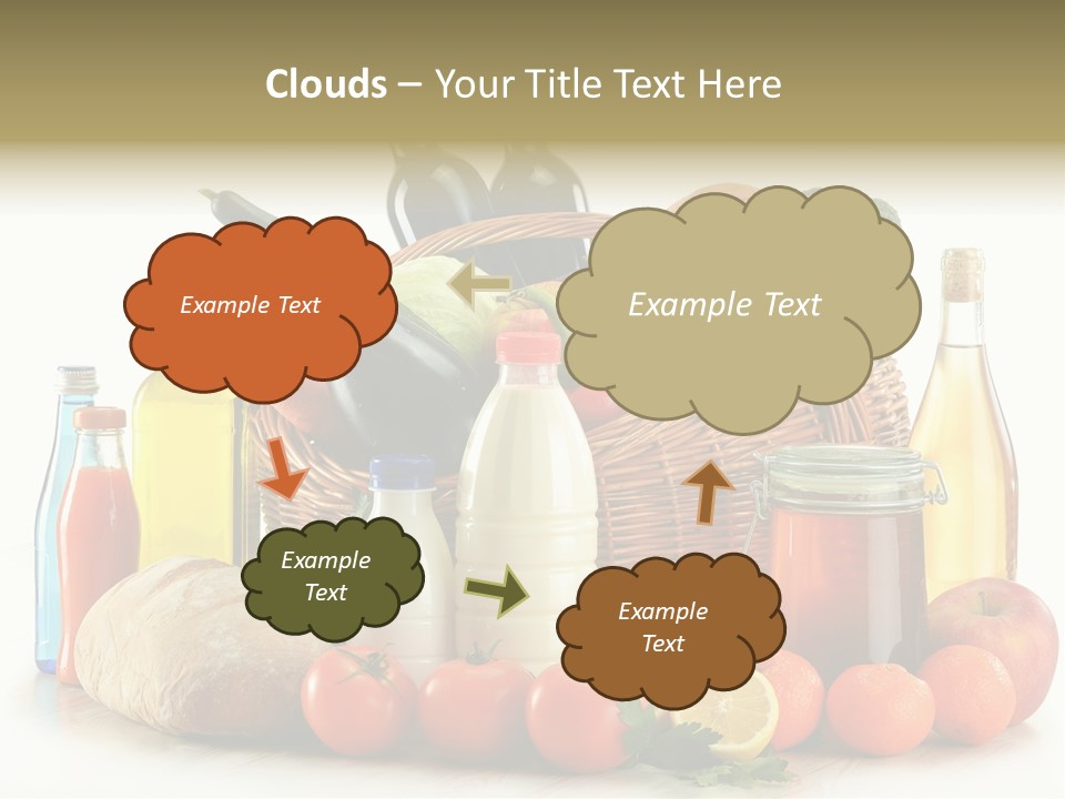 Bottle Food Broccoli PowerPoint Template