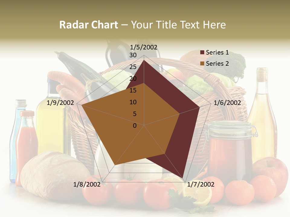 Bottle Food Broccoli PowerPoint Template