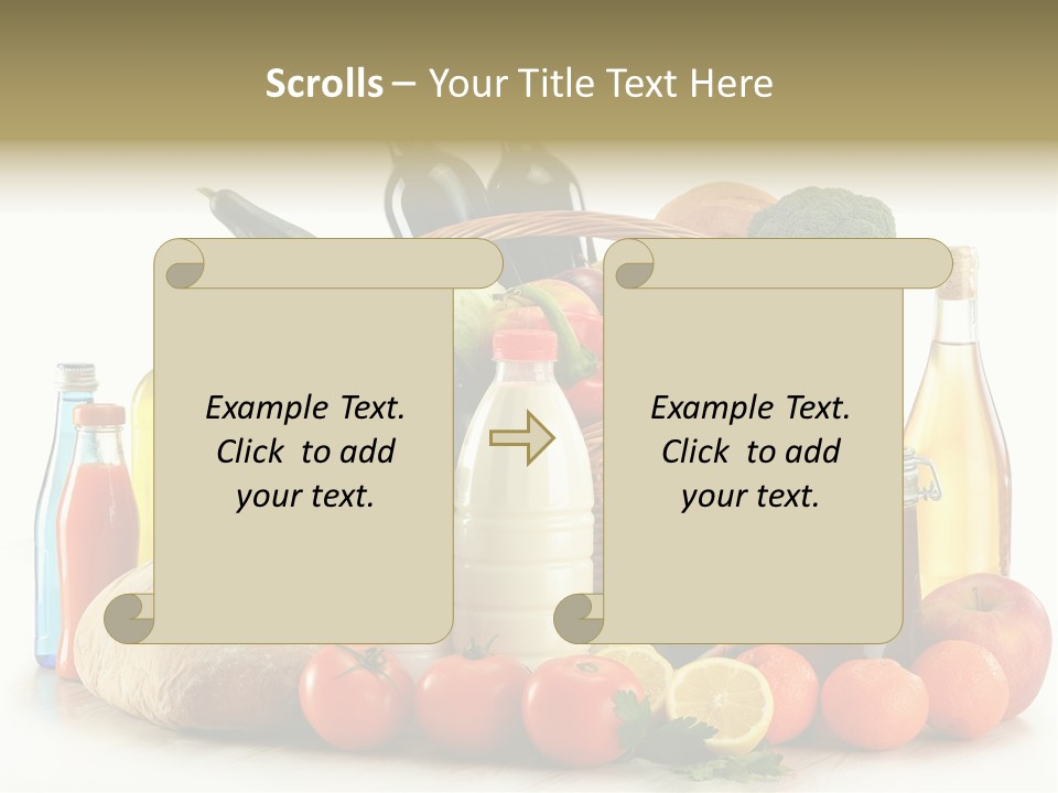 Bottle Food Broccoli PowerPoint Template