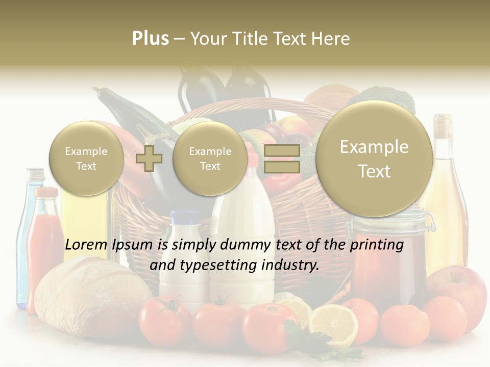 Bottle Food Broccoli PowerPoint Template