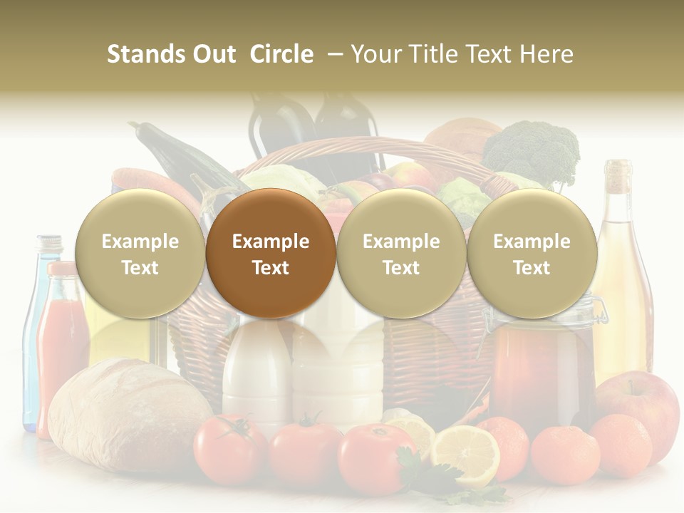 Bottle Food Broccoli PowerPoint Template