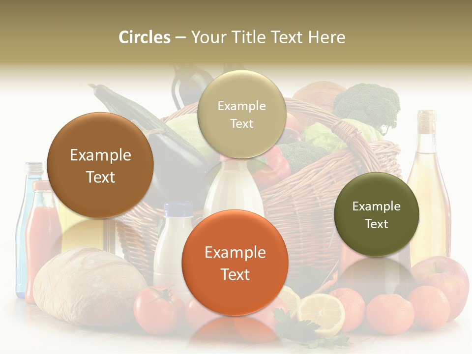 Bottle Food Broccoli PowerPoint Template