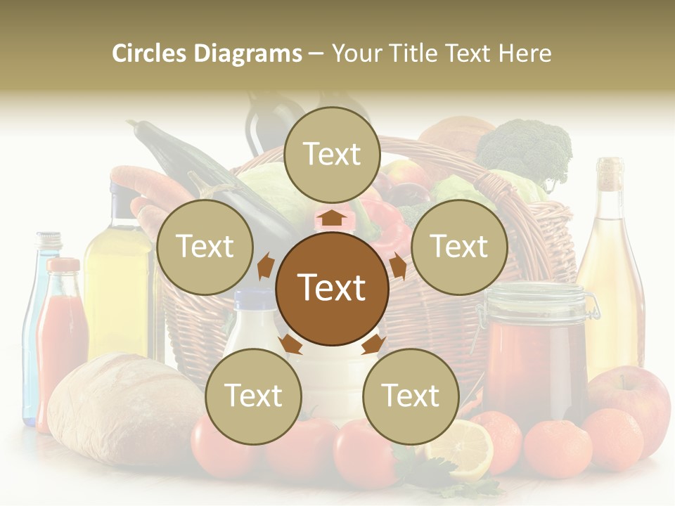 Bottle Food Broccoli PowerPoint Template