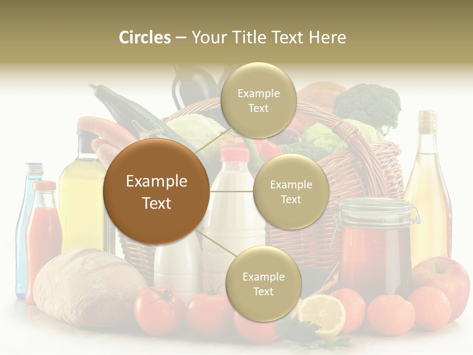 Bottle Food Broccoli PowerPoint Template