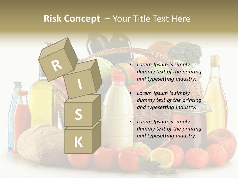 Bottle Food Broccoli PowerPoint Template