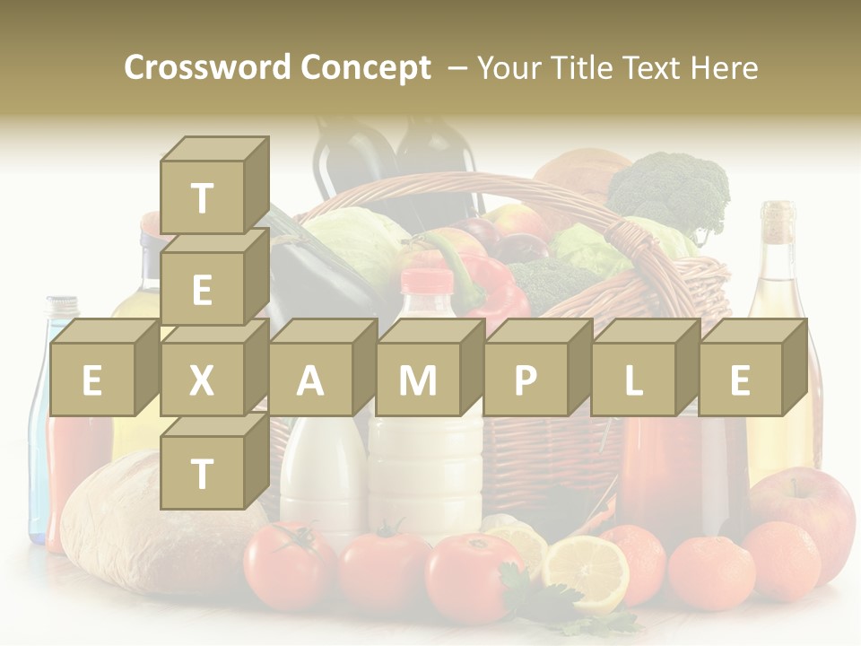 Bottle Food Broccoli PowerPoint Template