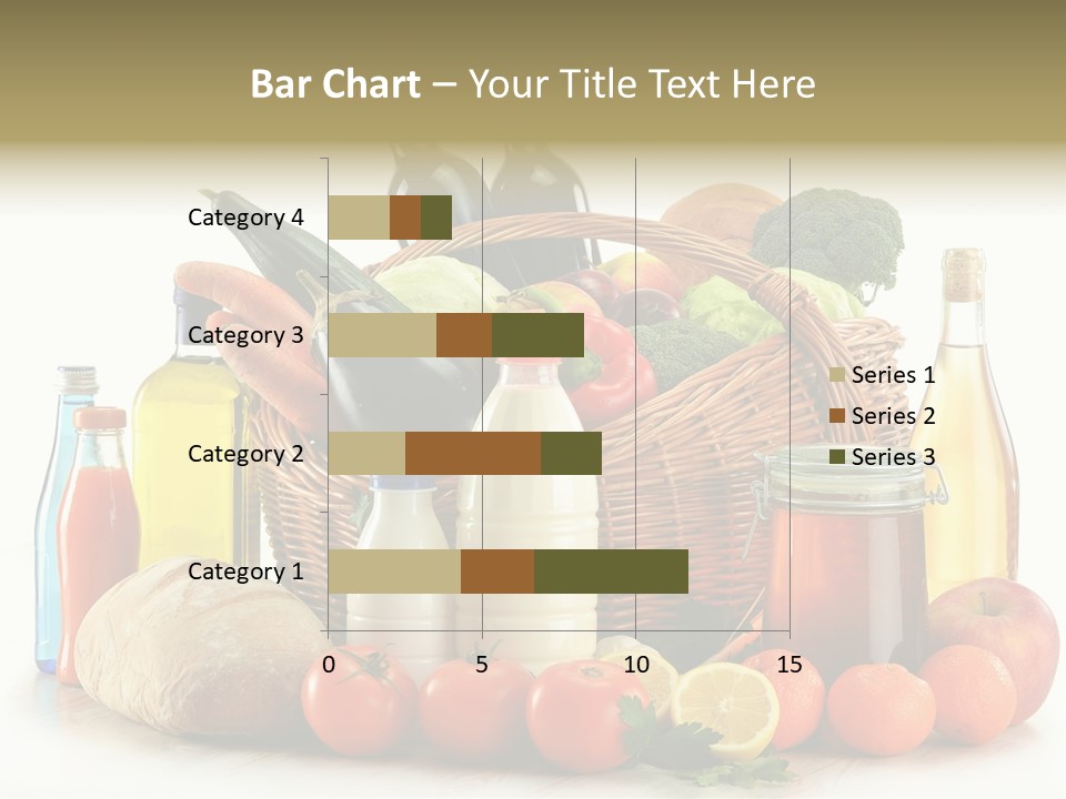Bottle Food Broccoli PowerPoint Template