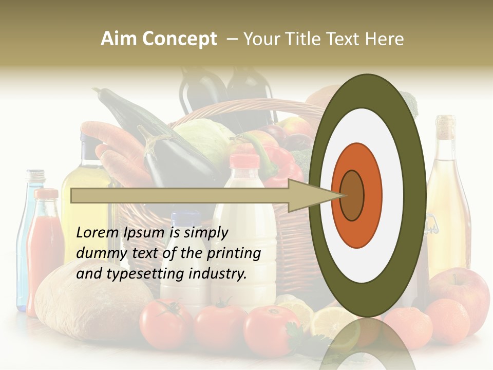 Bottle Food Broccoli PowerPoint Template