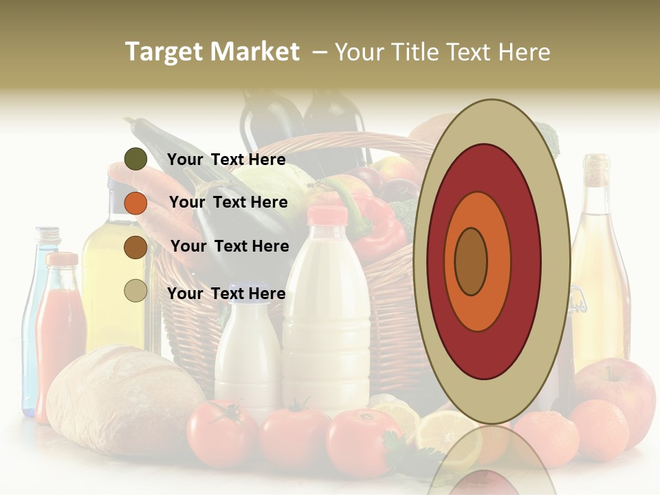 Bottle Food Broccoli PowerPoint Template