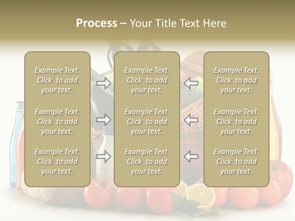 Bottle Food Broccoli PowerPoint Template