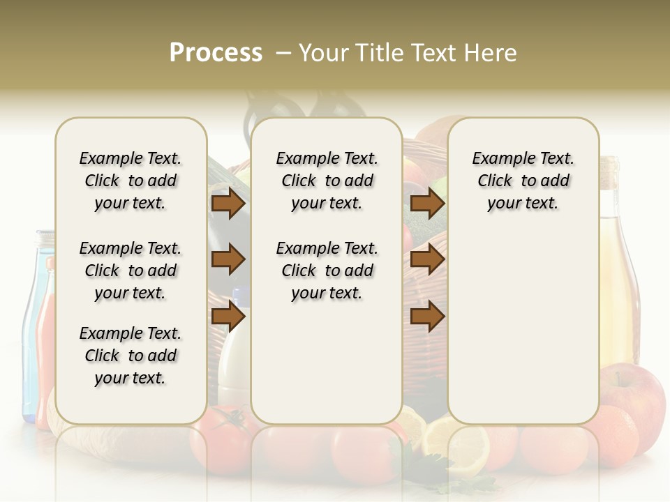Bottle Food Broccoli PowerPoint Template