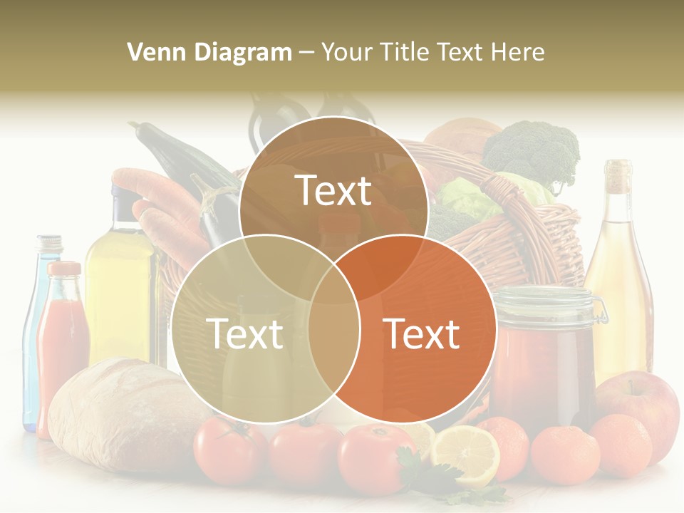 Bottle Food Broccoli PowerPoint Template