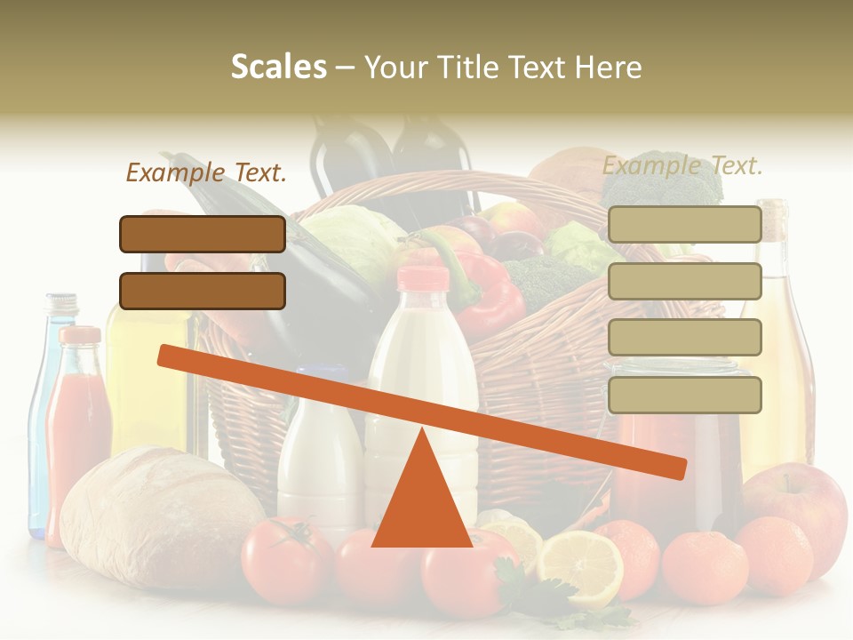 Bottle Food Broccoli PowerPoint Template