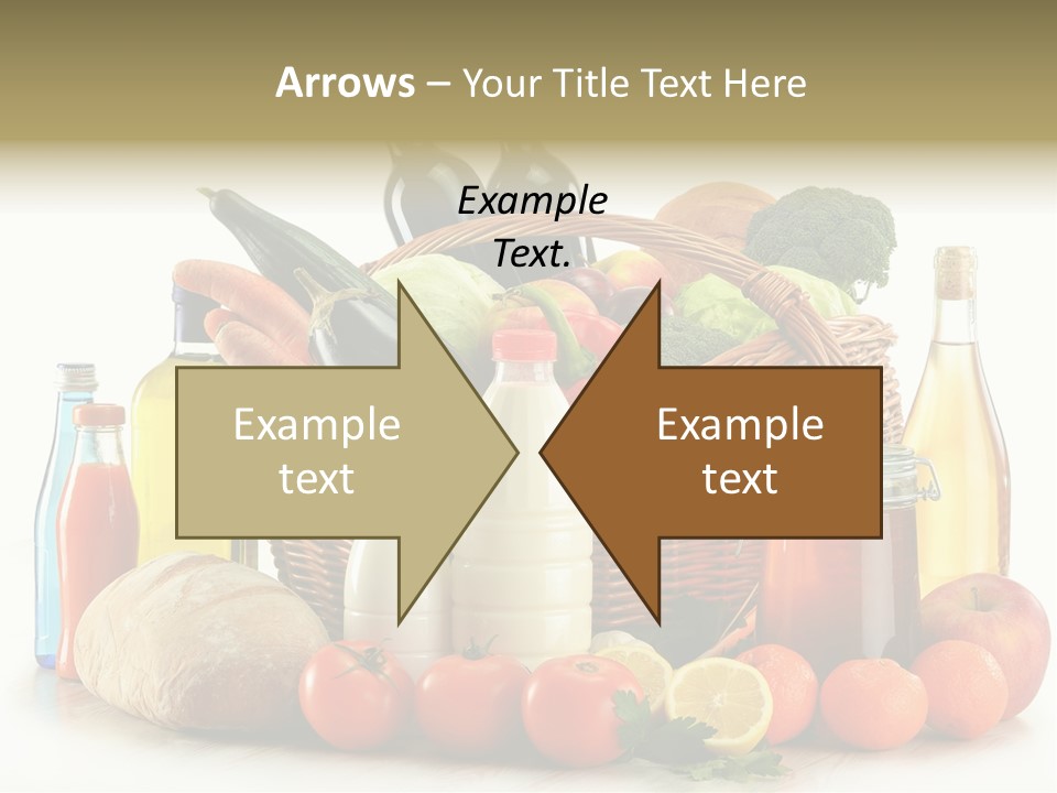 Bottle Food Broccoli PowerPoint Template