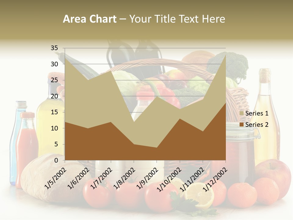 Bottle Food Broccoli PowerPoint Template