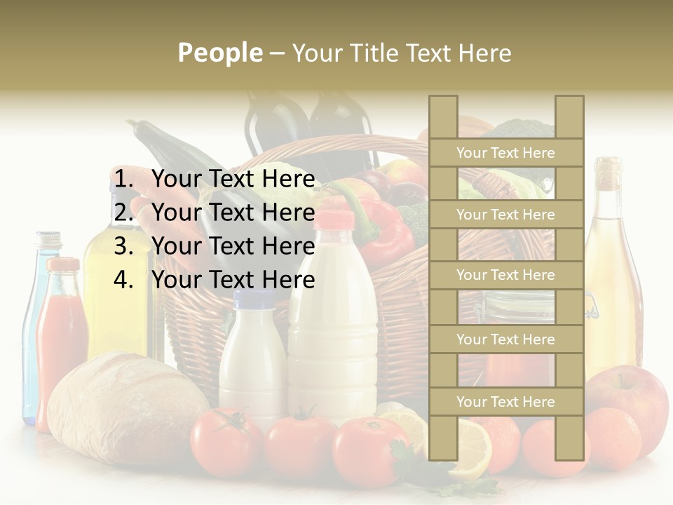 Bottle Food Broccoli PowerPoint Template