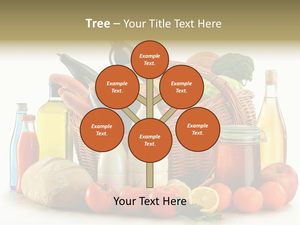 Bottle Food Broccoli PowerPoint Template