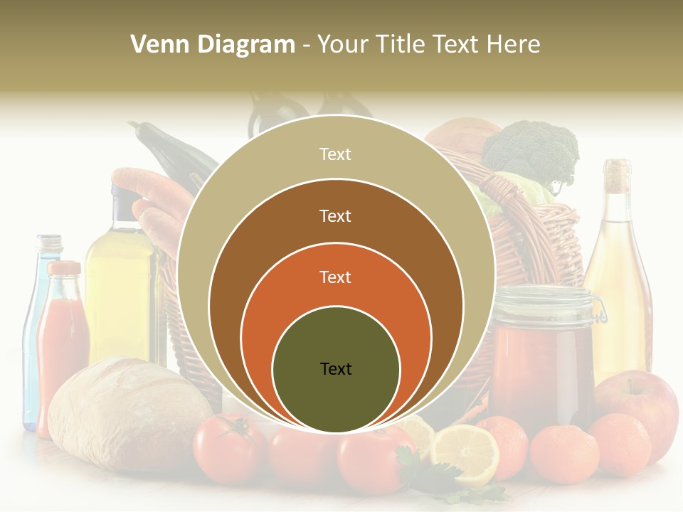 Bottle Food Broccoli PowerPoint Template