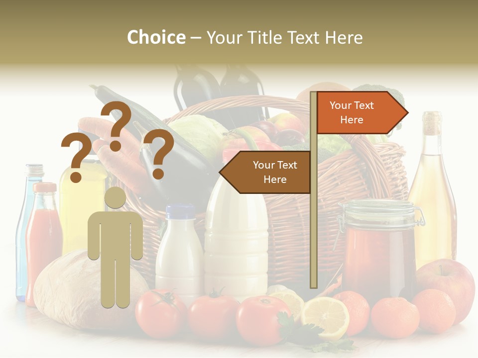 Bottle Food Broccoli PowerPoint Template