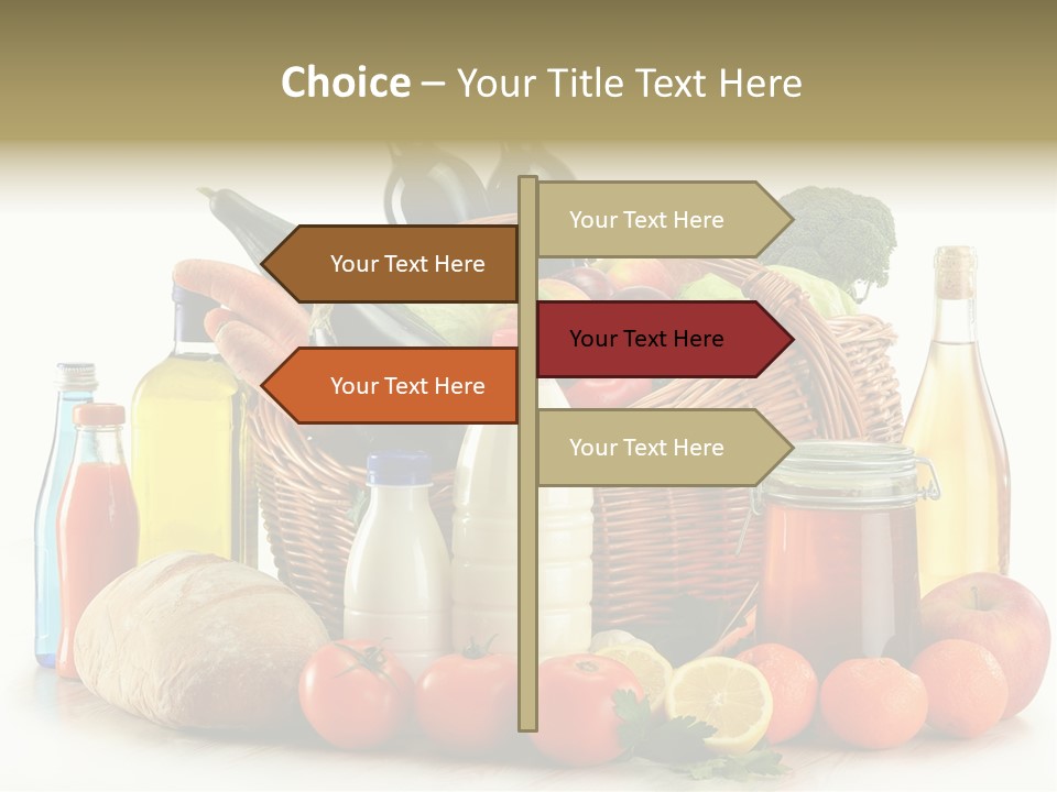 Bottle Food Broccoli PowerPoint Template