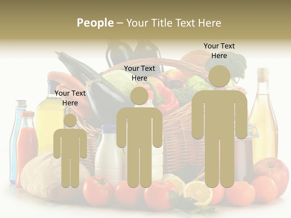 Bottle Food Broccoli PowerPoint Template