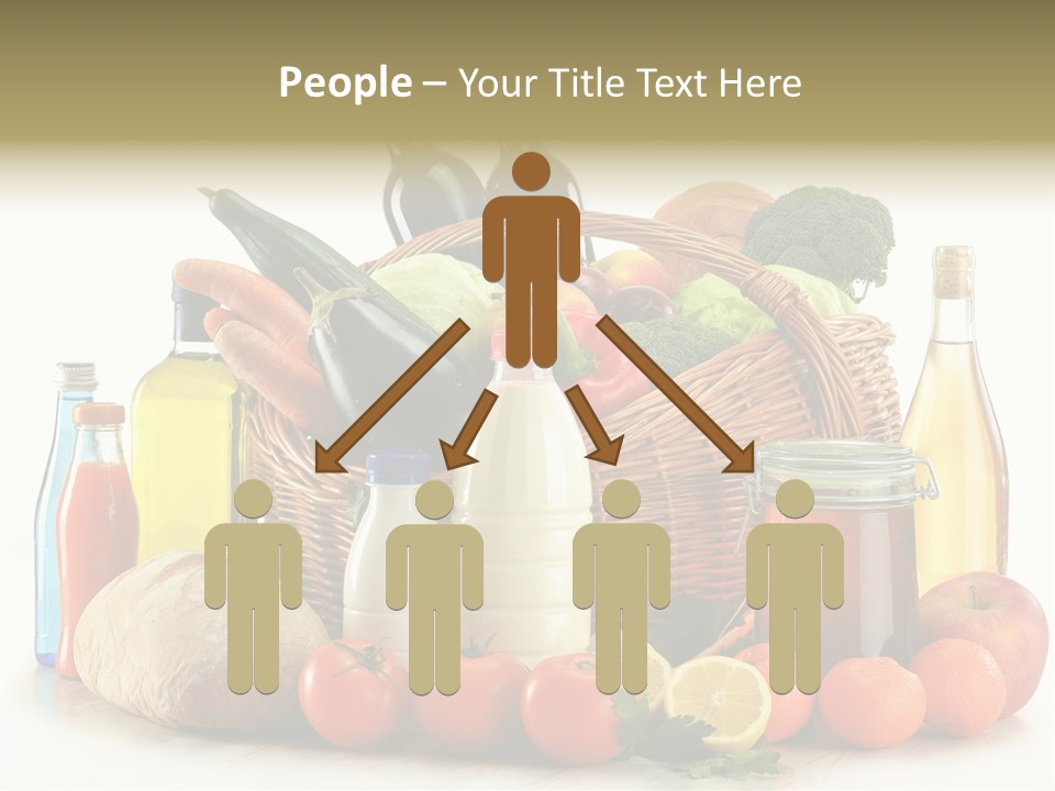 Bottle Food Broccoli PowerPoint Template