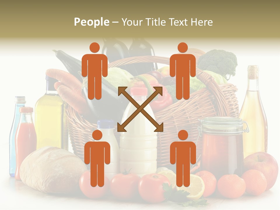 Bottle Food Broccoli PowerPoint Template