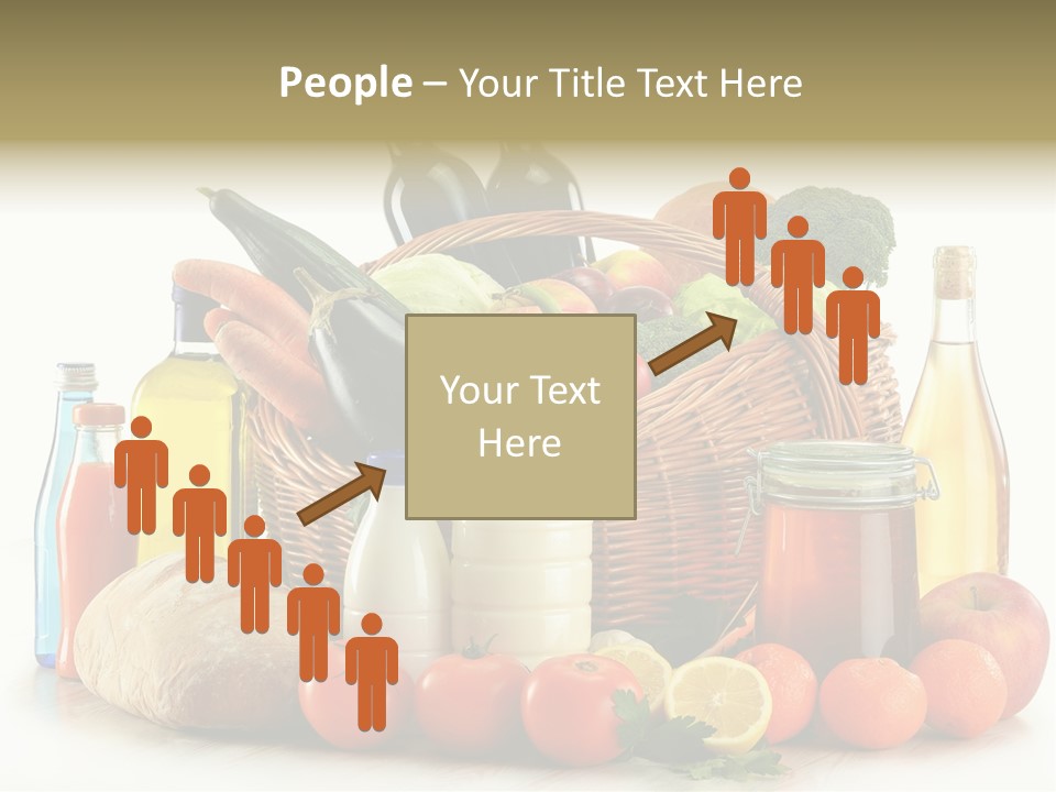 Bottle Food Broccoli PowerPoint Template