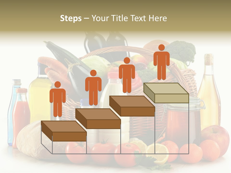 Bottle Food Broccoli PowerPoint Template