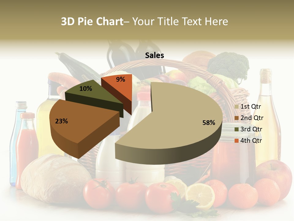 Bottle Food Broccoli PowerPoint Template