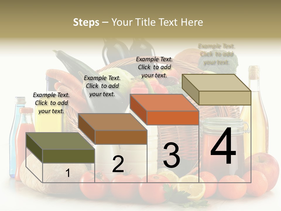 Bottle Food Broccoli PowerPoint Template