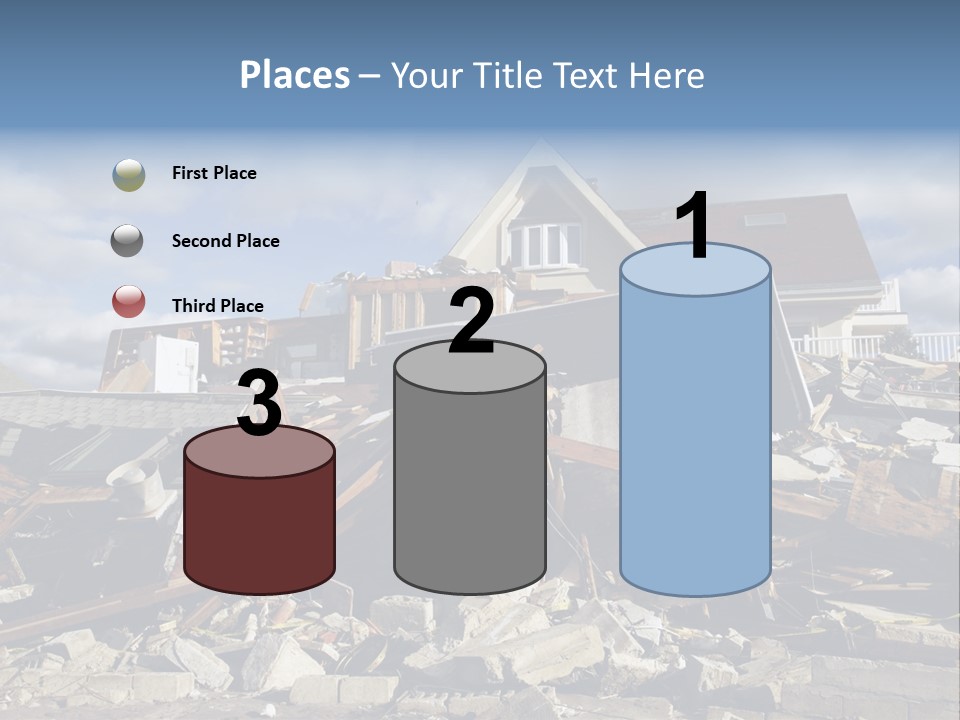 Destroy Destruction Concrete PowerPoint Template