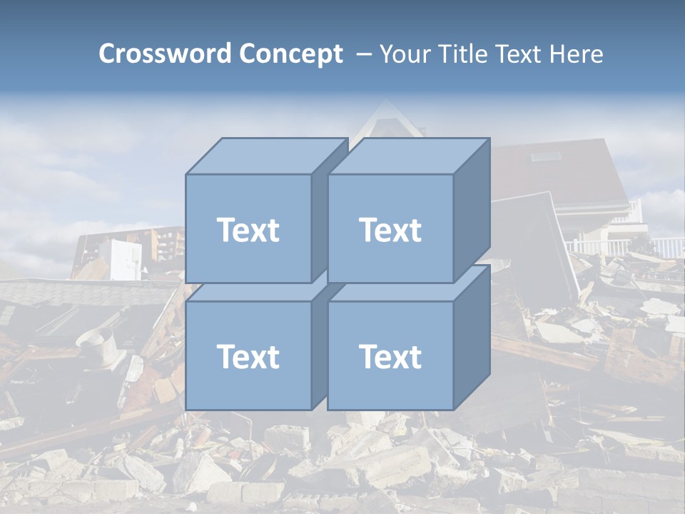 Destroy Destruction Concrete PowerPoint Template