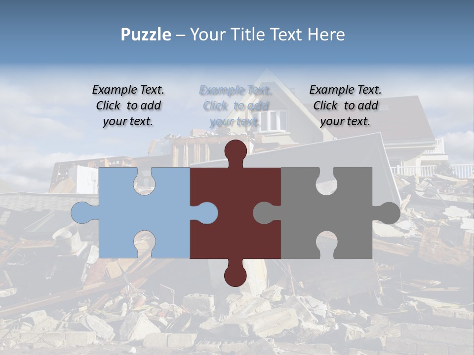 Destroy Destruction Concrete PowerPoint Template