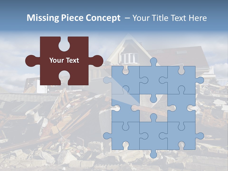 Destroy Destruction Concrete PowerPoint Template